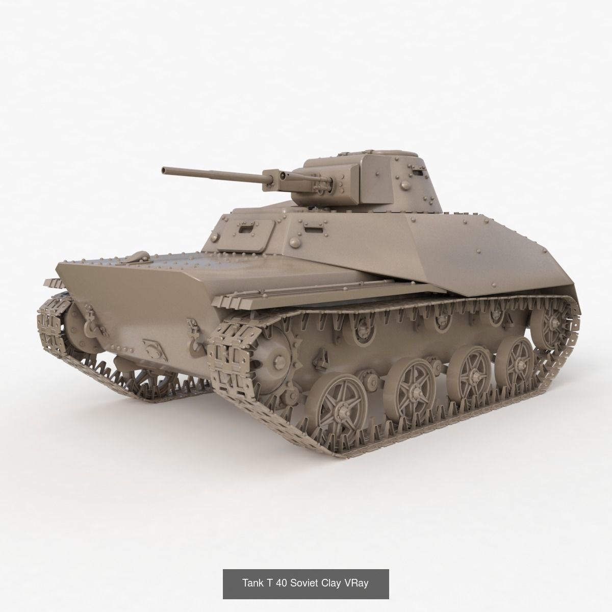 Tank Vehicle Clay Vray Collection _22