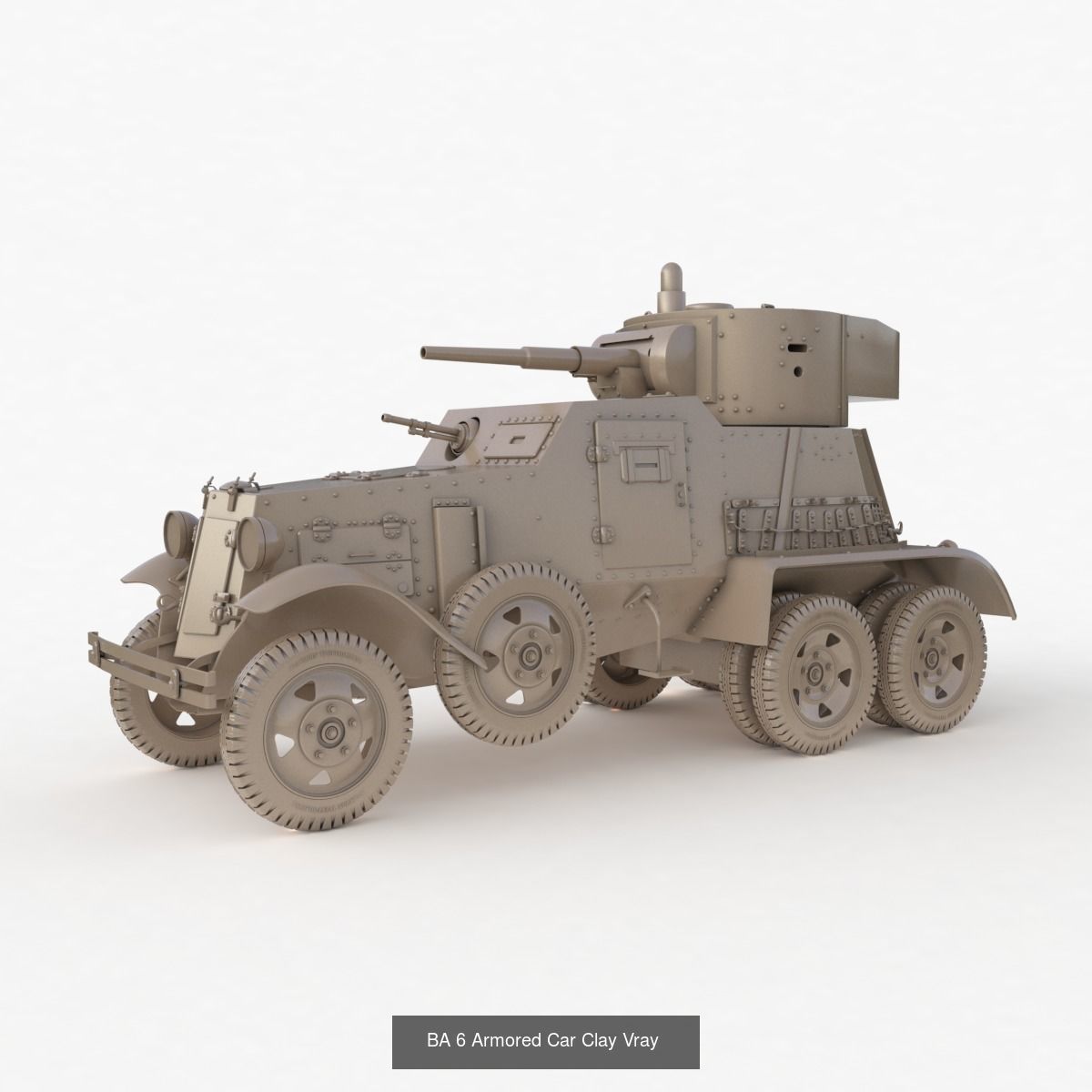 Tank Vehicle Clay Vray Collection _24