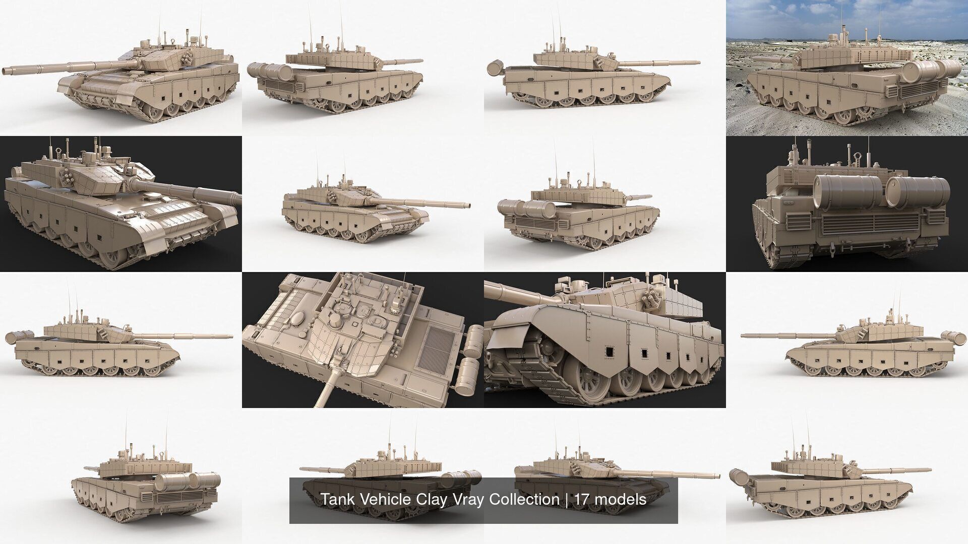 Tank Vehicle Clay Vray Collection _7