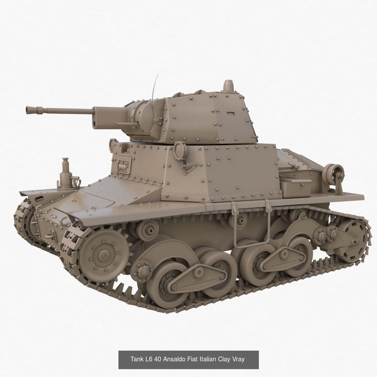 Tank Vehicle Clay Vray Collection _14