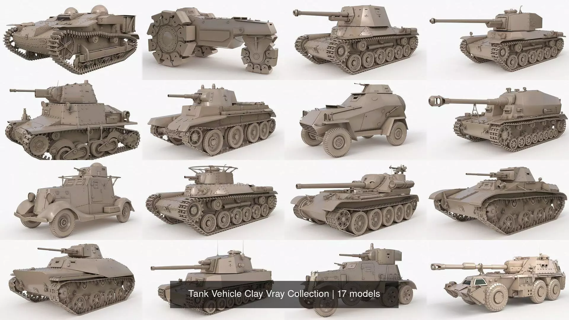 Tank Vehicle Clay Vray Collection _0