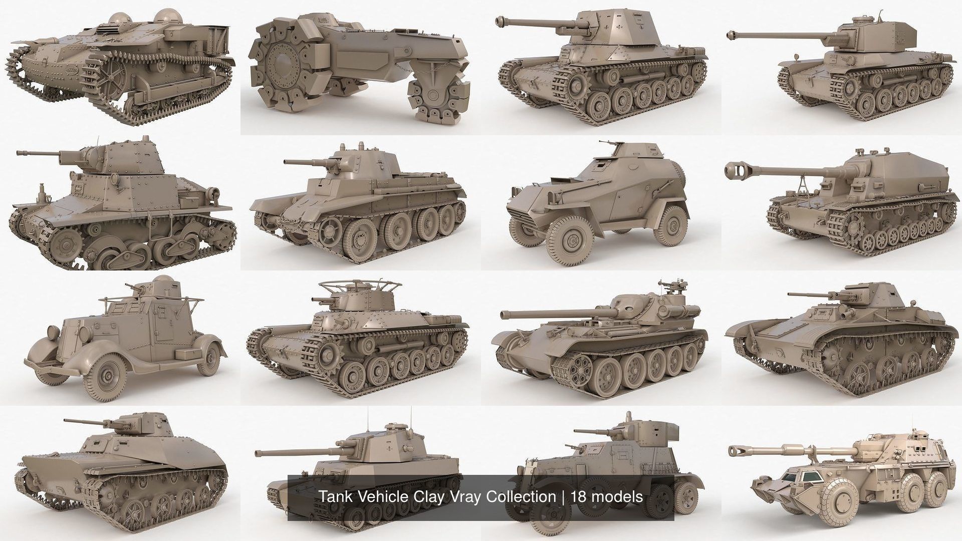 Tank Vehicle Clay Vray Collection _5