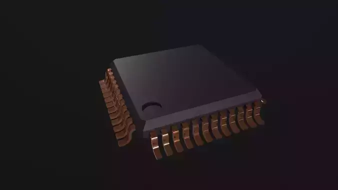 Microchip Low-poly 3D model