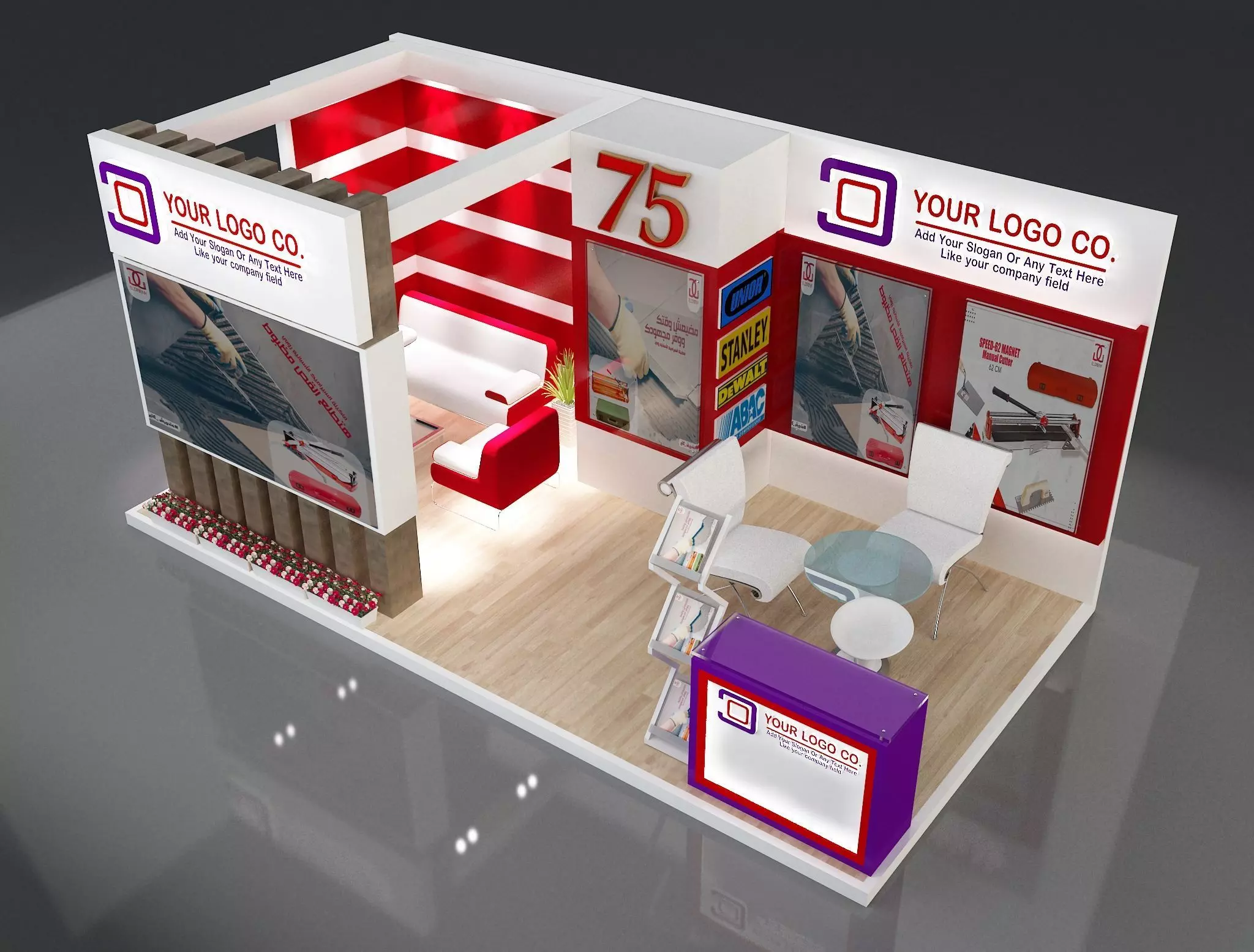 Booth Exhibition Stand a203b 3D model_0
