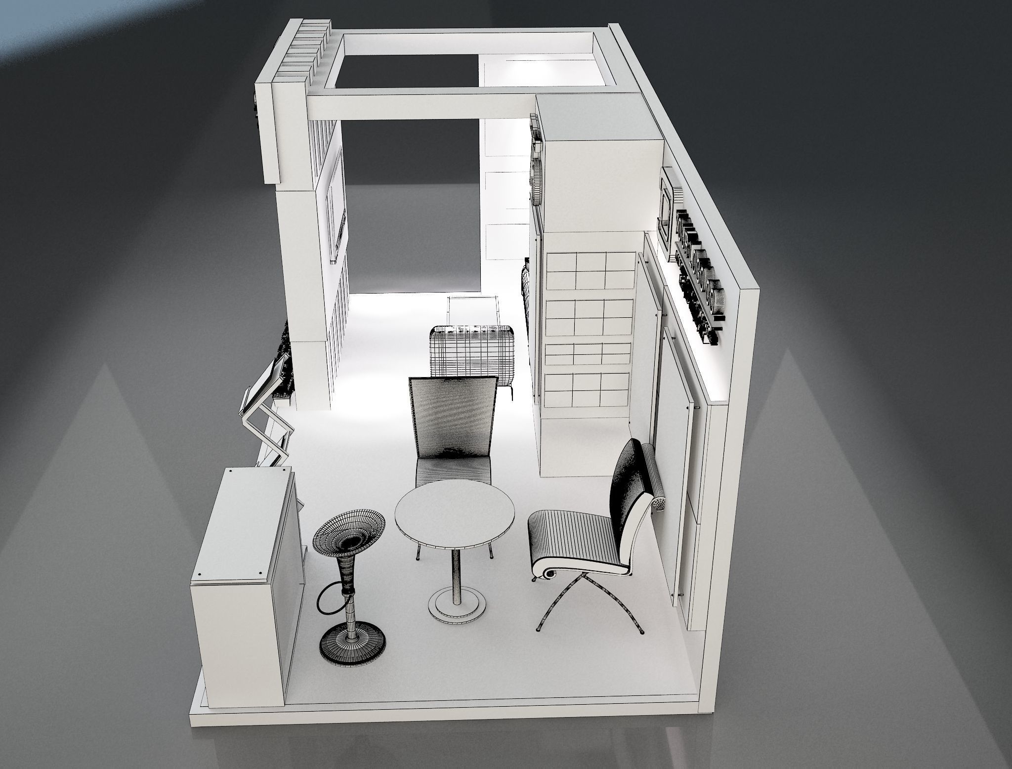 Booth Exhibition Stand a203b 3D model_11
