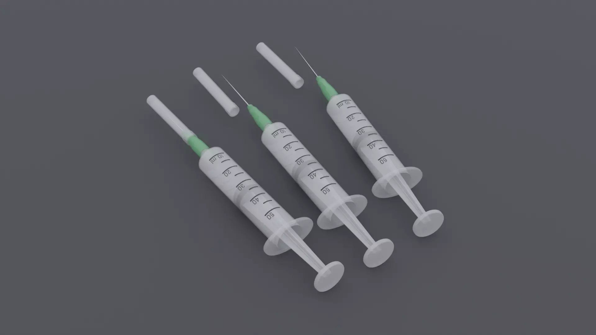 Syringe Free low-poly 3D model