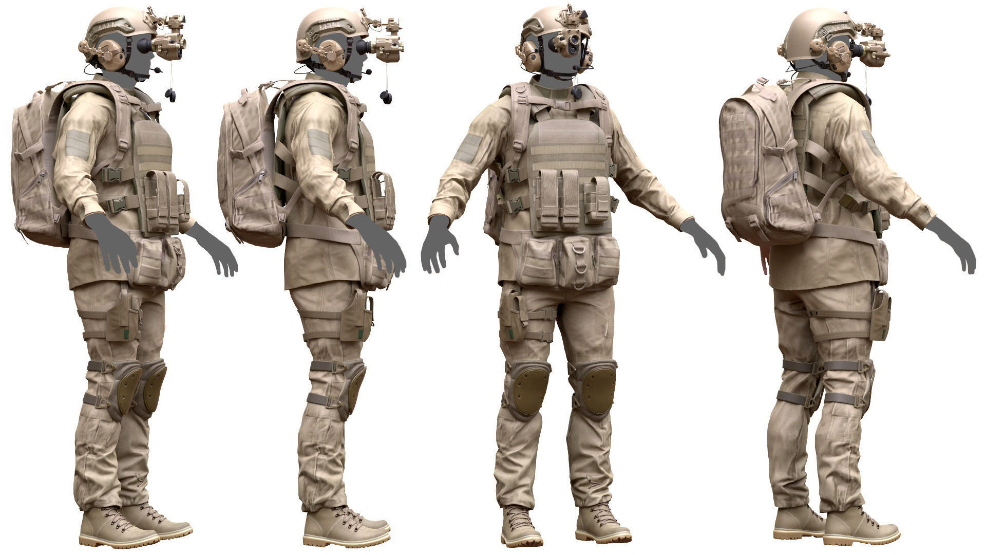 3D model Male Soldier Outfit 1 VR / AR / low-poly | CGTrader