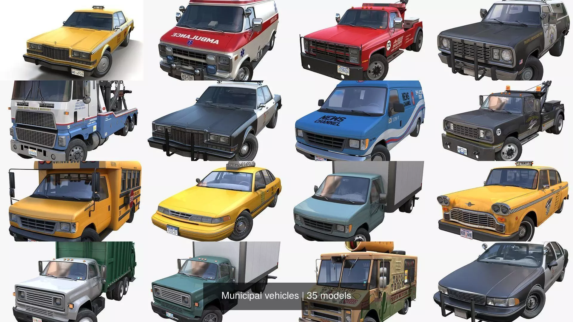 Municipal vehicles 3D Model Collection_9