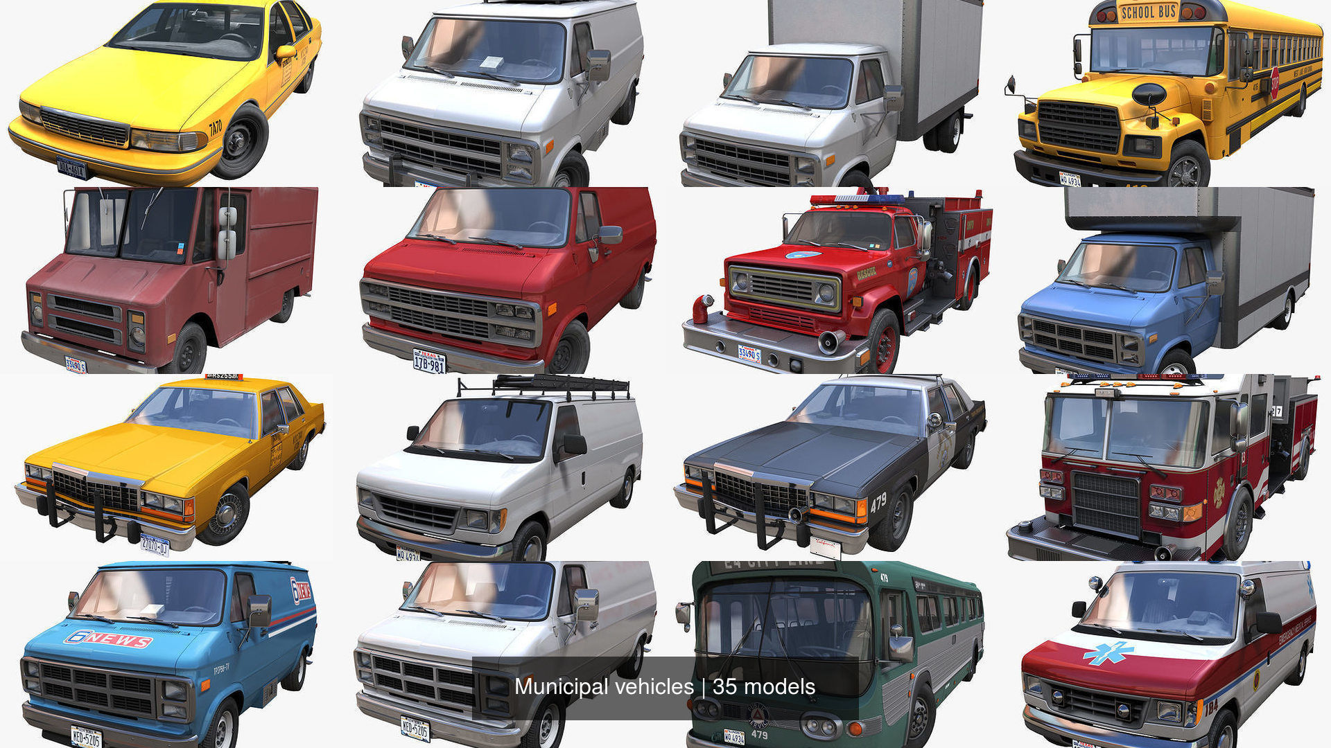 Municipal vehicles 3D Model Collection_11