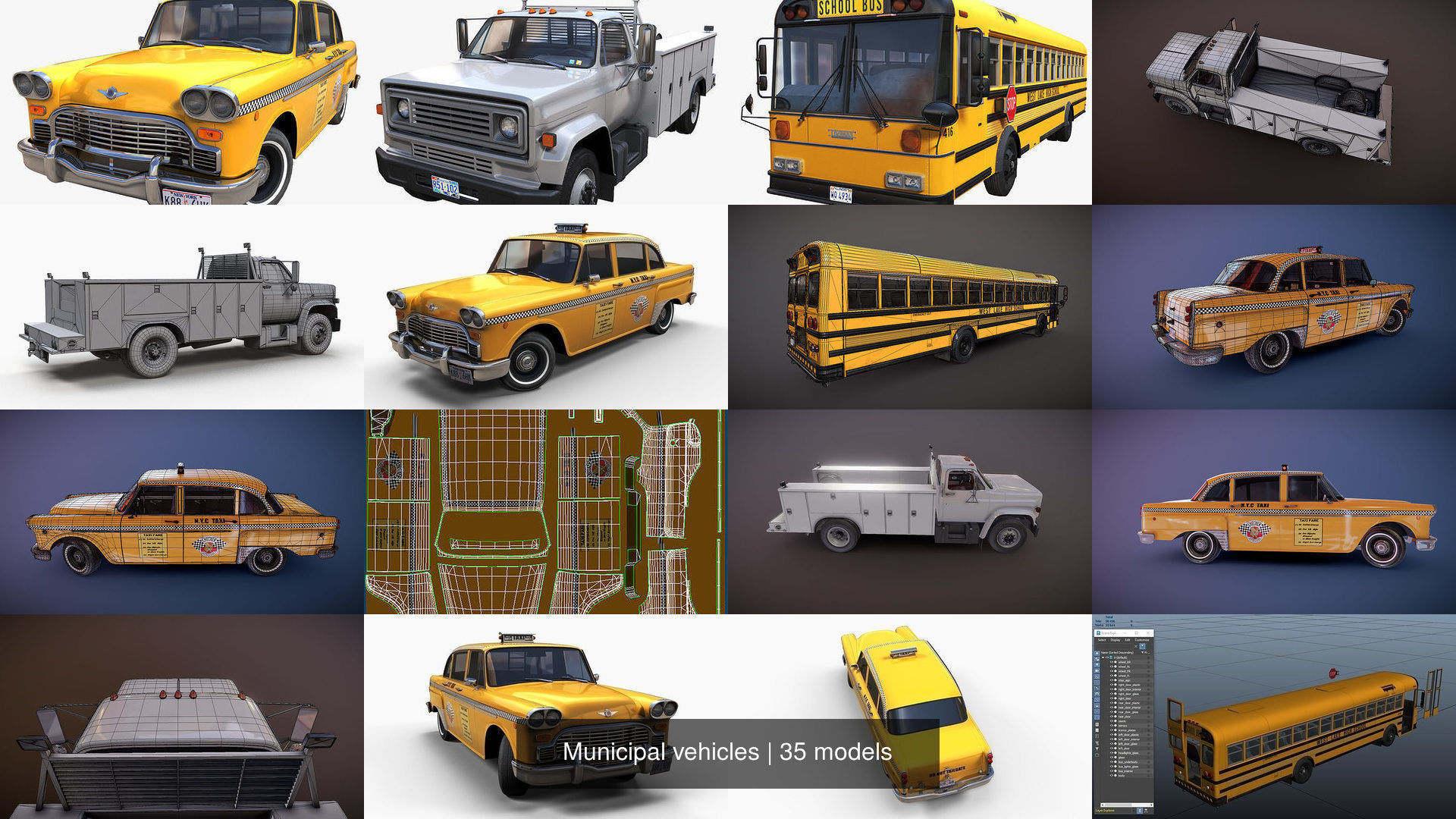Municipal vehicles 3D Model Collection_14