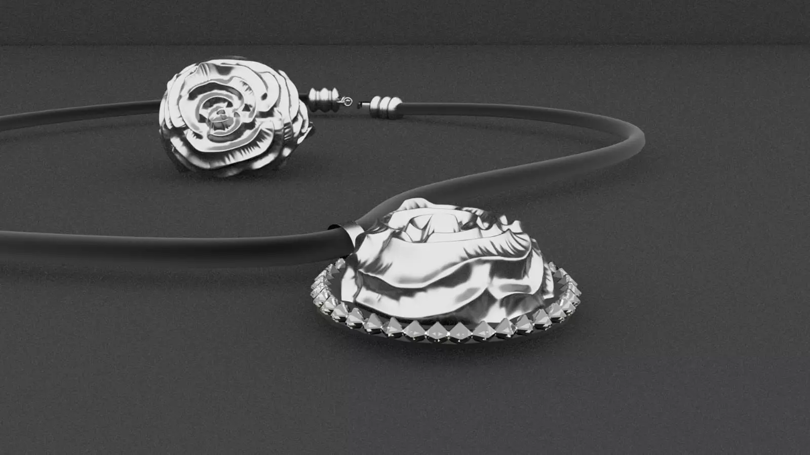 Silver jewelry Low-poly 3D model