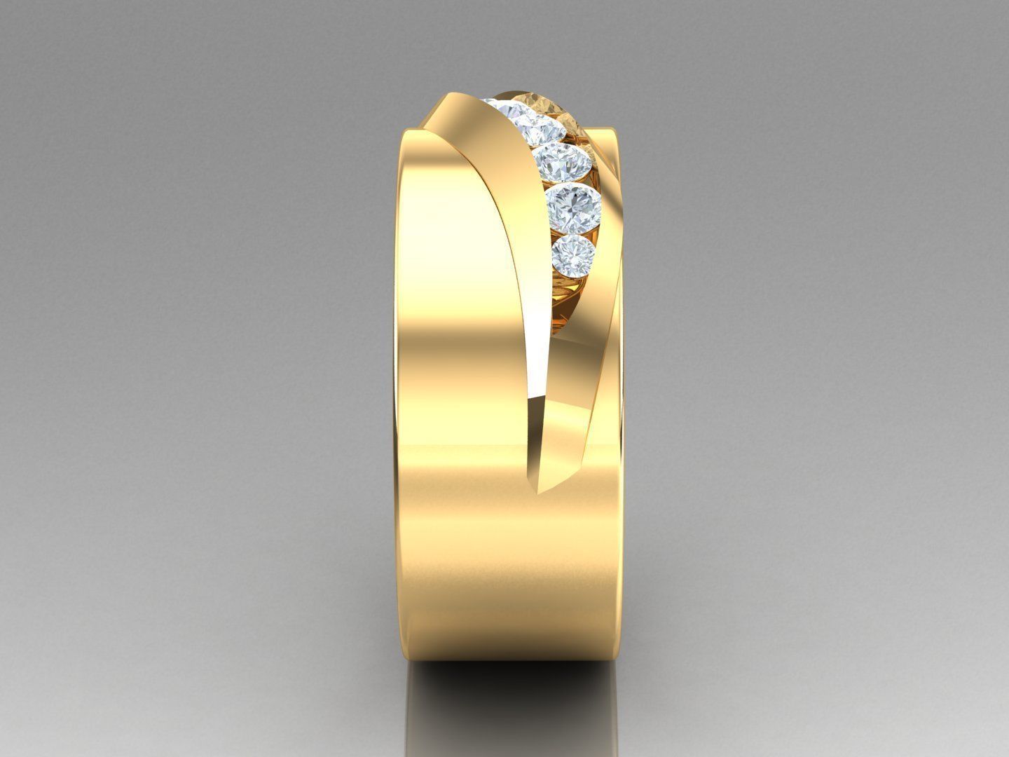 Solitare Diamond Ring 1WR41 3D print model_3