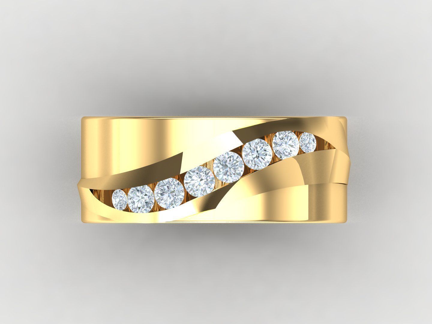 Solitare Diamond Ring 1WR41 3D print model_4