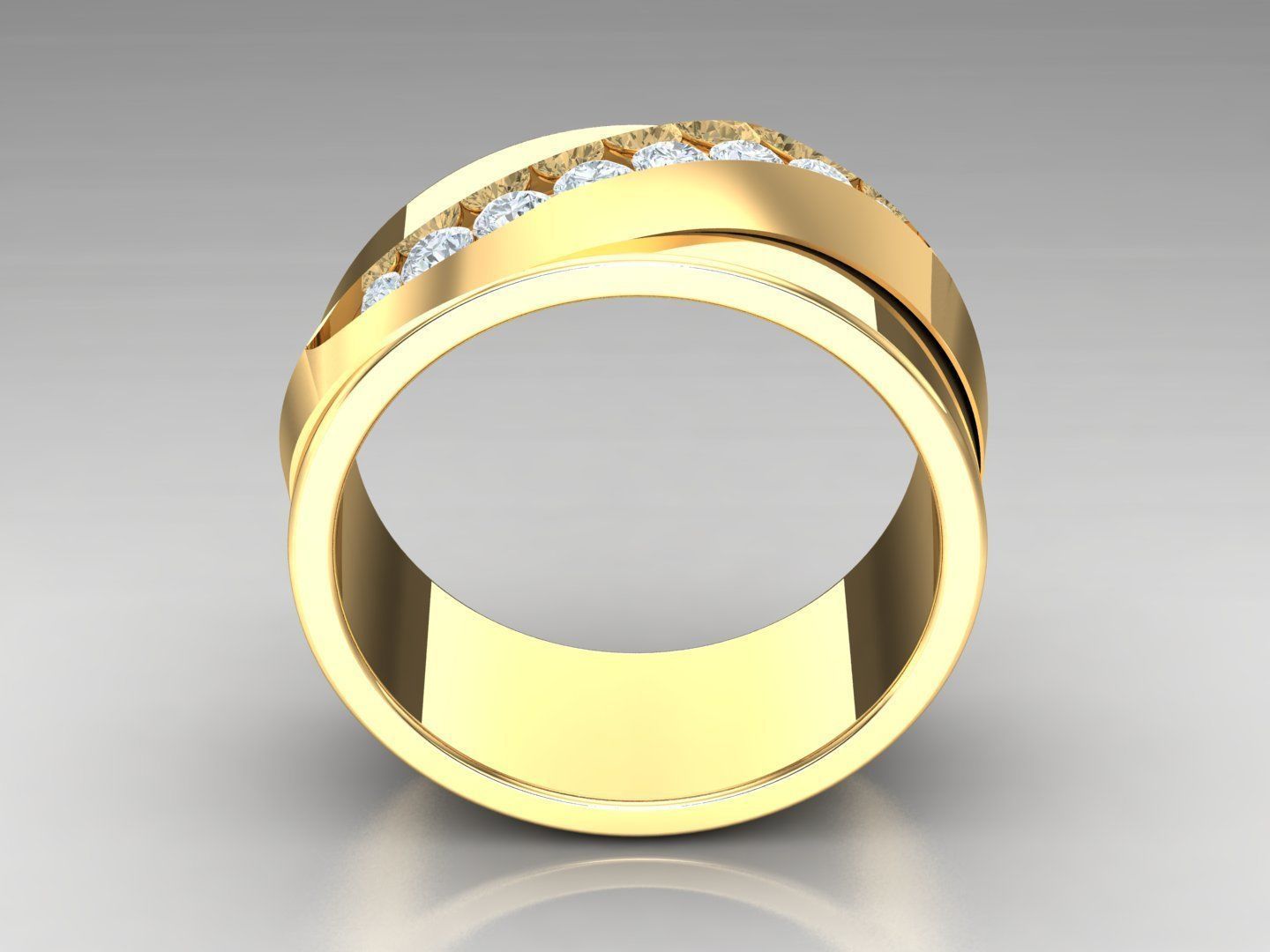 Solitare Diamond Ring 1WR41 3D print model_2