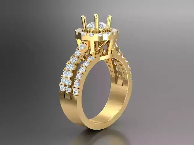 engagement ring diamond 18k gold 1WR37