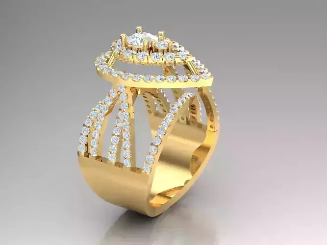 Pear Shape diamond ring for engagment 1WR34