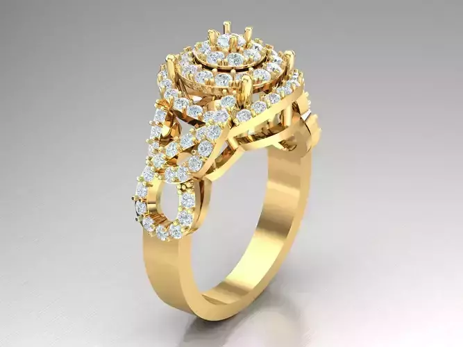 diamond ring for engagment at cambodia 1WR32 3D print model