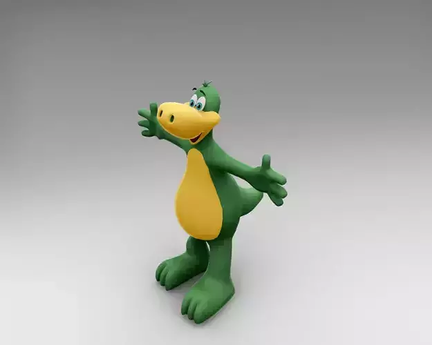 Dinosaur cartoon character 3D model
