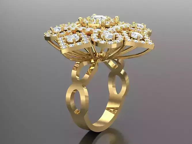 Women Ring with round diamond 1WR23