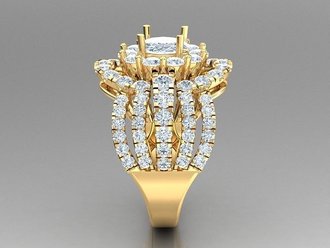 Solitaire Ring Engagement Ring  Engagement Jewelry 1WR40 3D print model