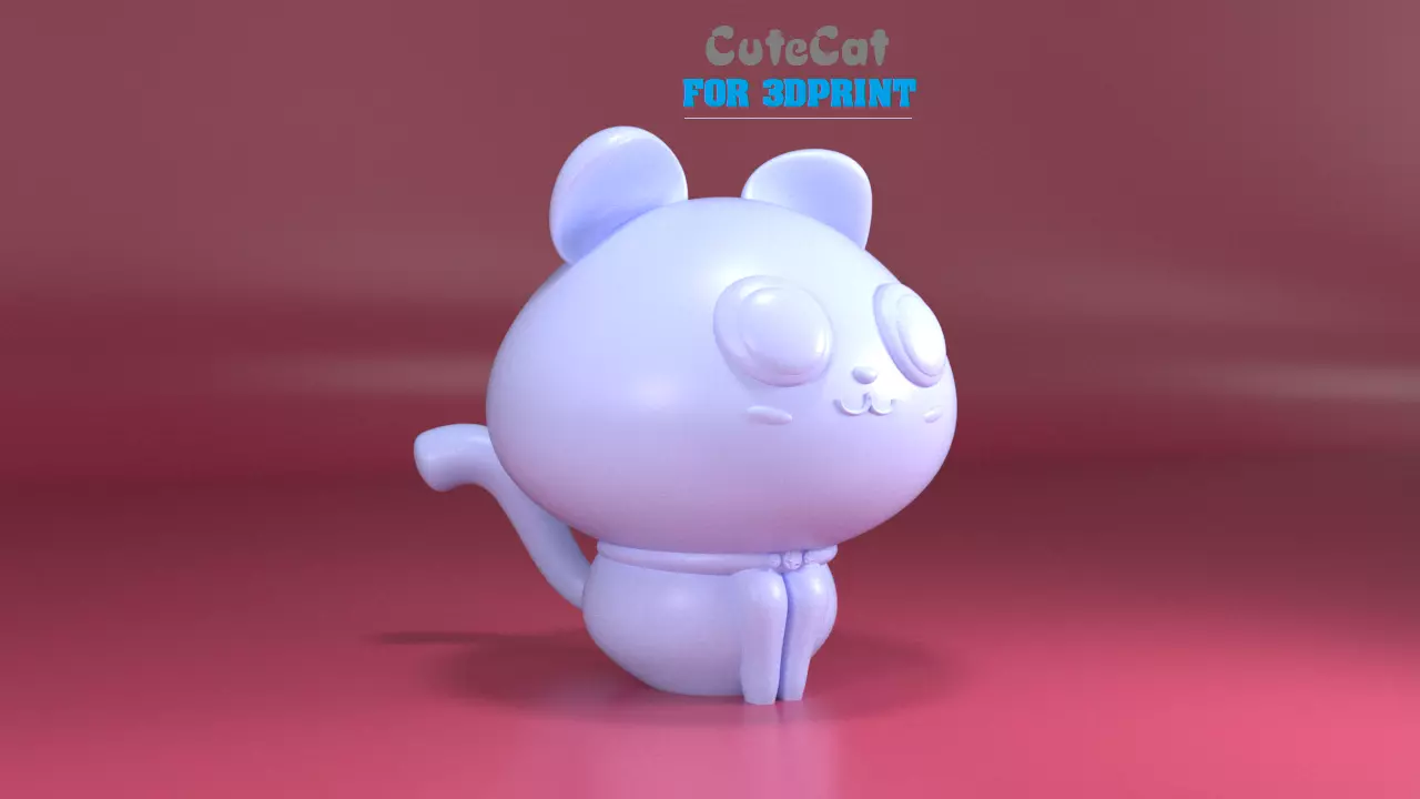 cute cat for 3dprint 3D print model