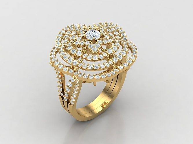 Solitaire Ring Engagement Ring  Engagement Jewelry 1WR4 3D print model