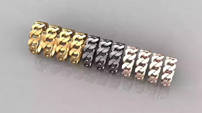 Cuban Link Ring Size 54 to 64 