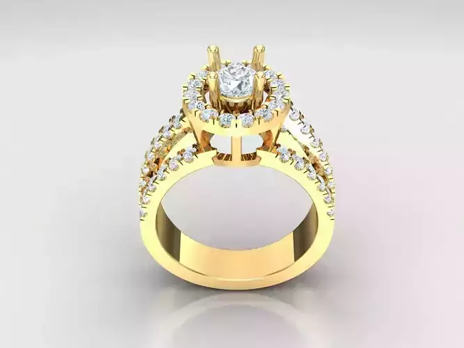 Solitaire Ring Engagement Ring  Engagement Jewelry 1WR37