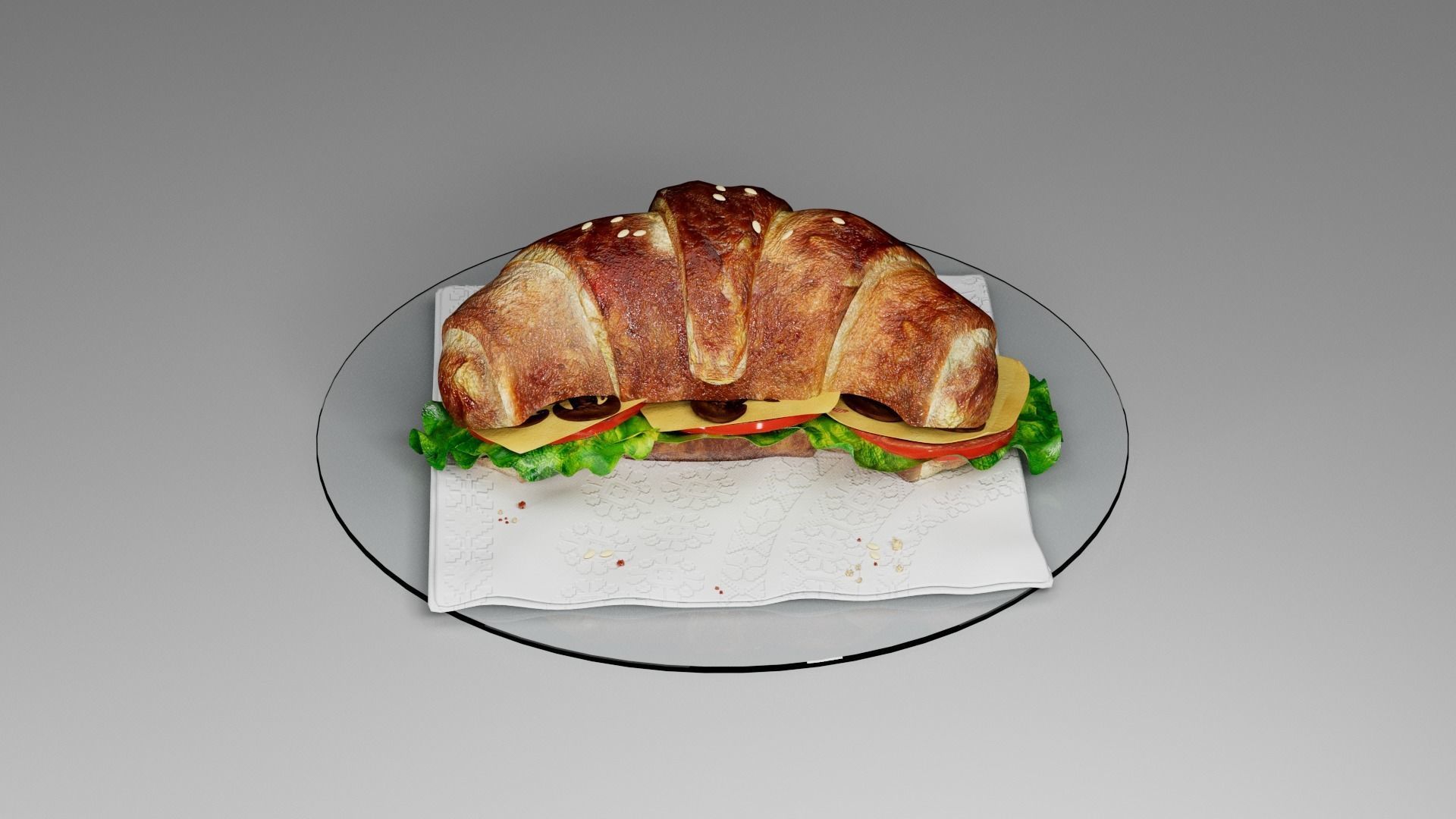 Croissant Not sweet 3D model_21