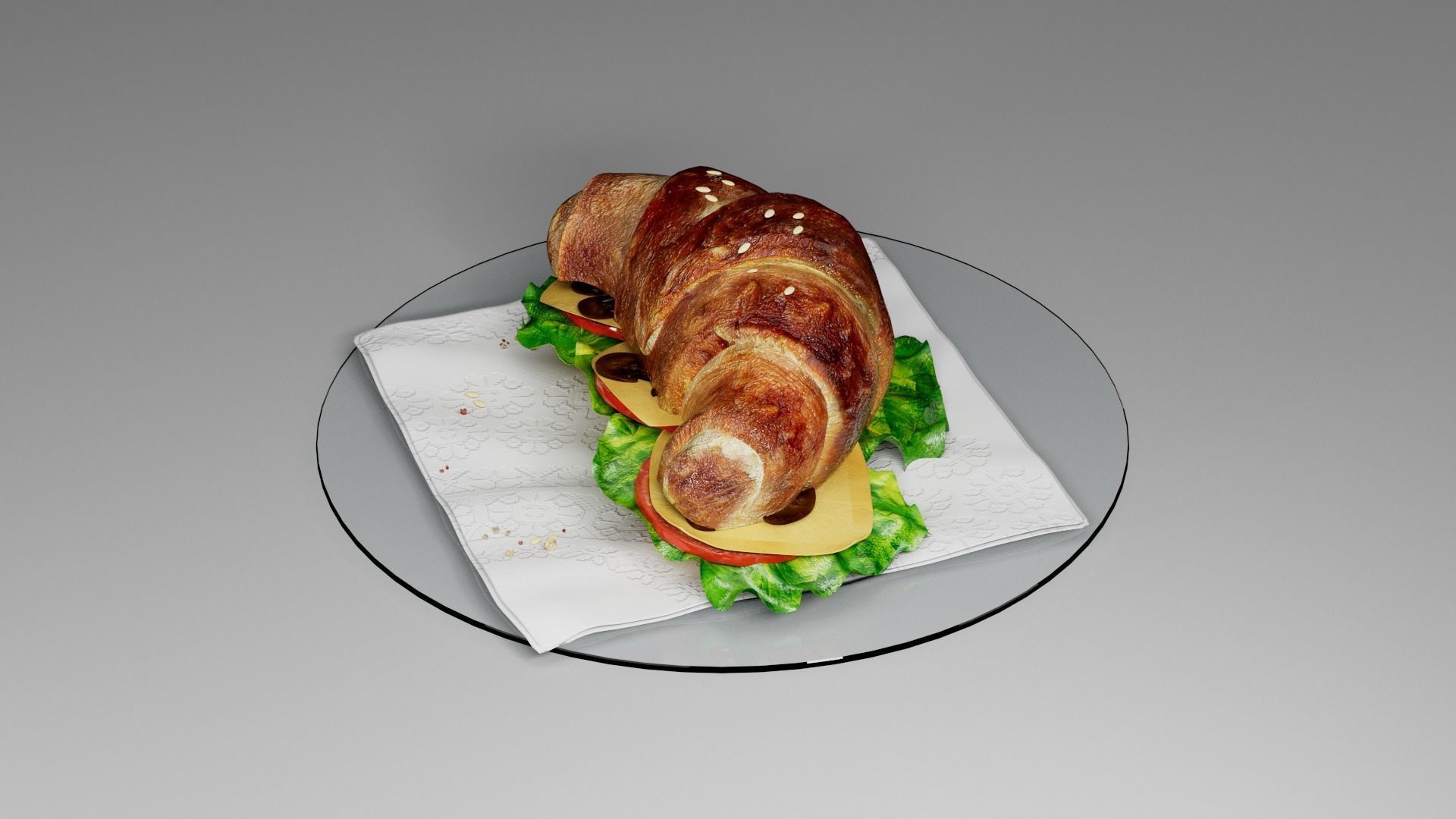 Croissant Not sweet 3D model_16