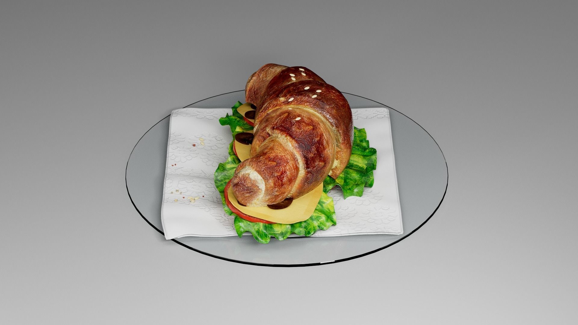 Croissant Not sweet 3D model_15