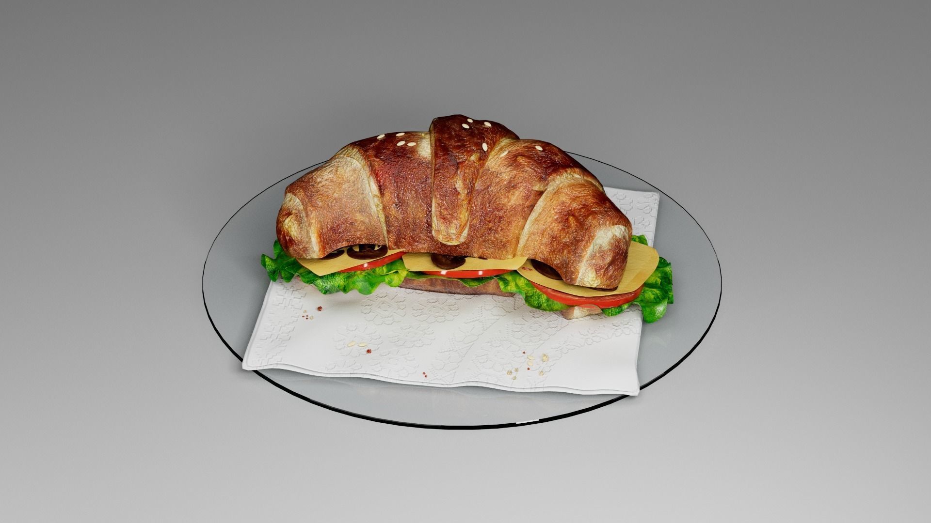 Croissant Not sweet 3D model_20