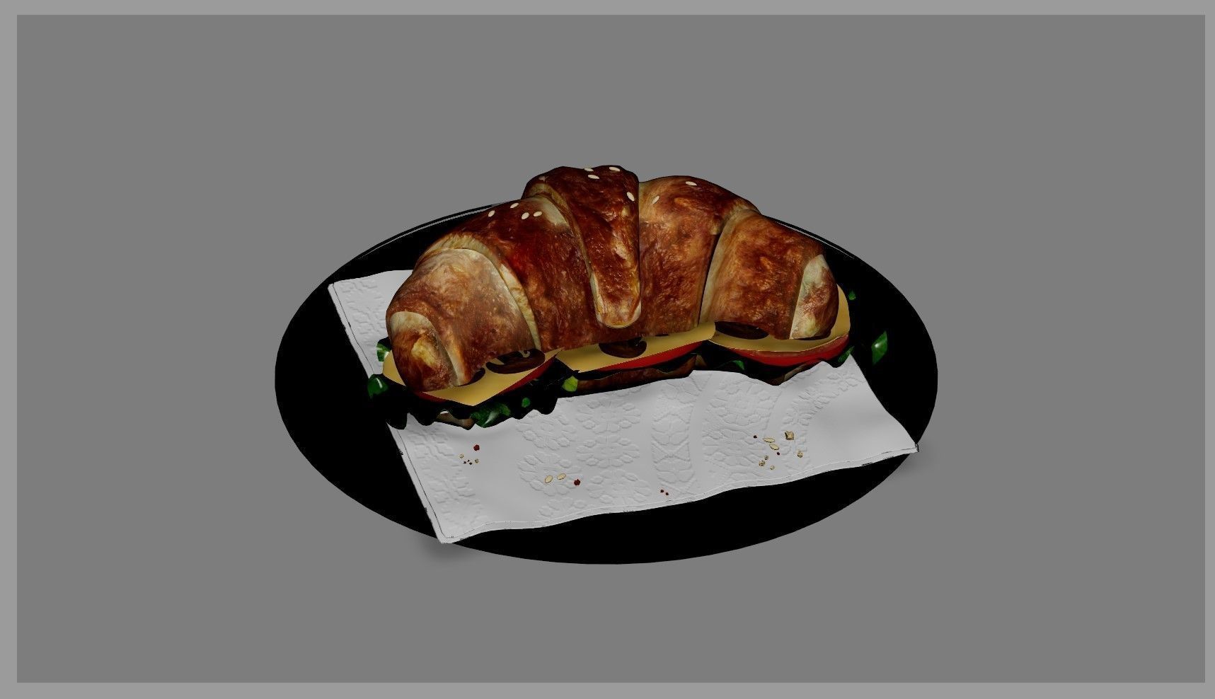 Croissant Not sweet 3D model_26