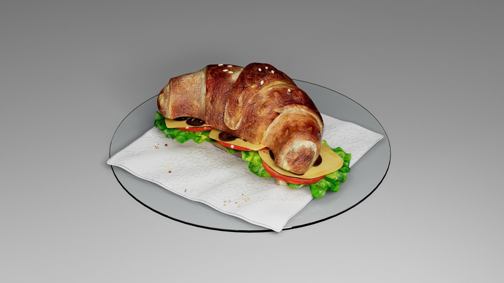 Croissant Not sweet 3D model_18