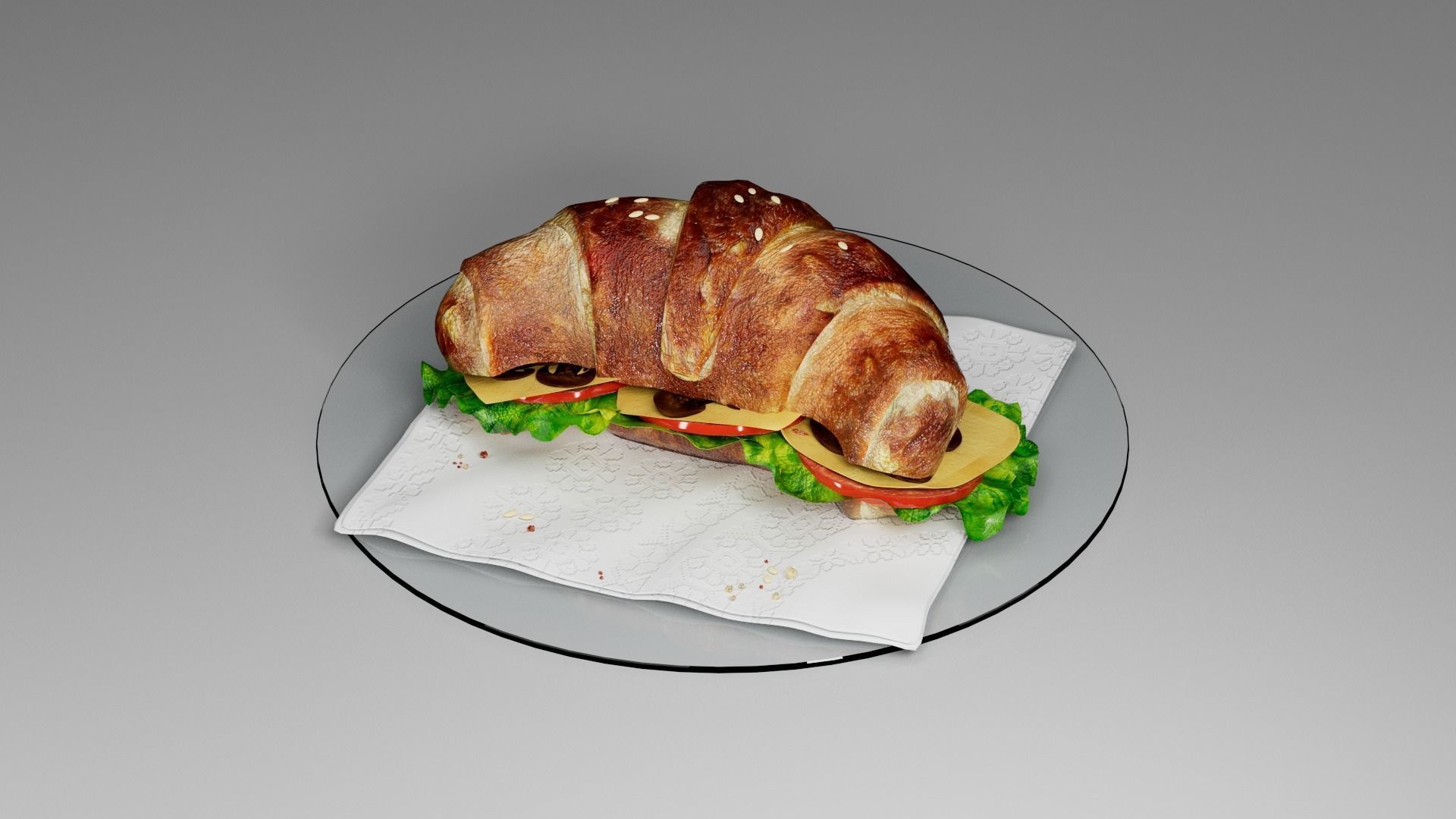 Croissant Not sweet 3D model_19