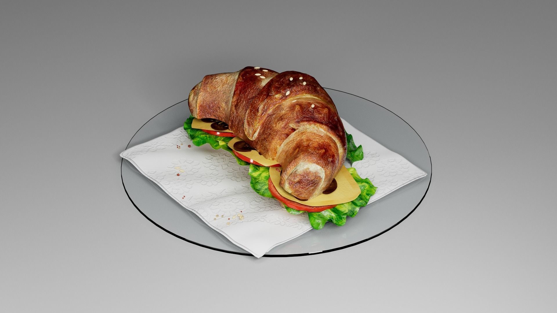 Croissant Not sweet 3D model_17