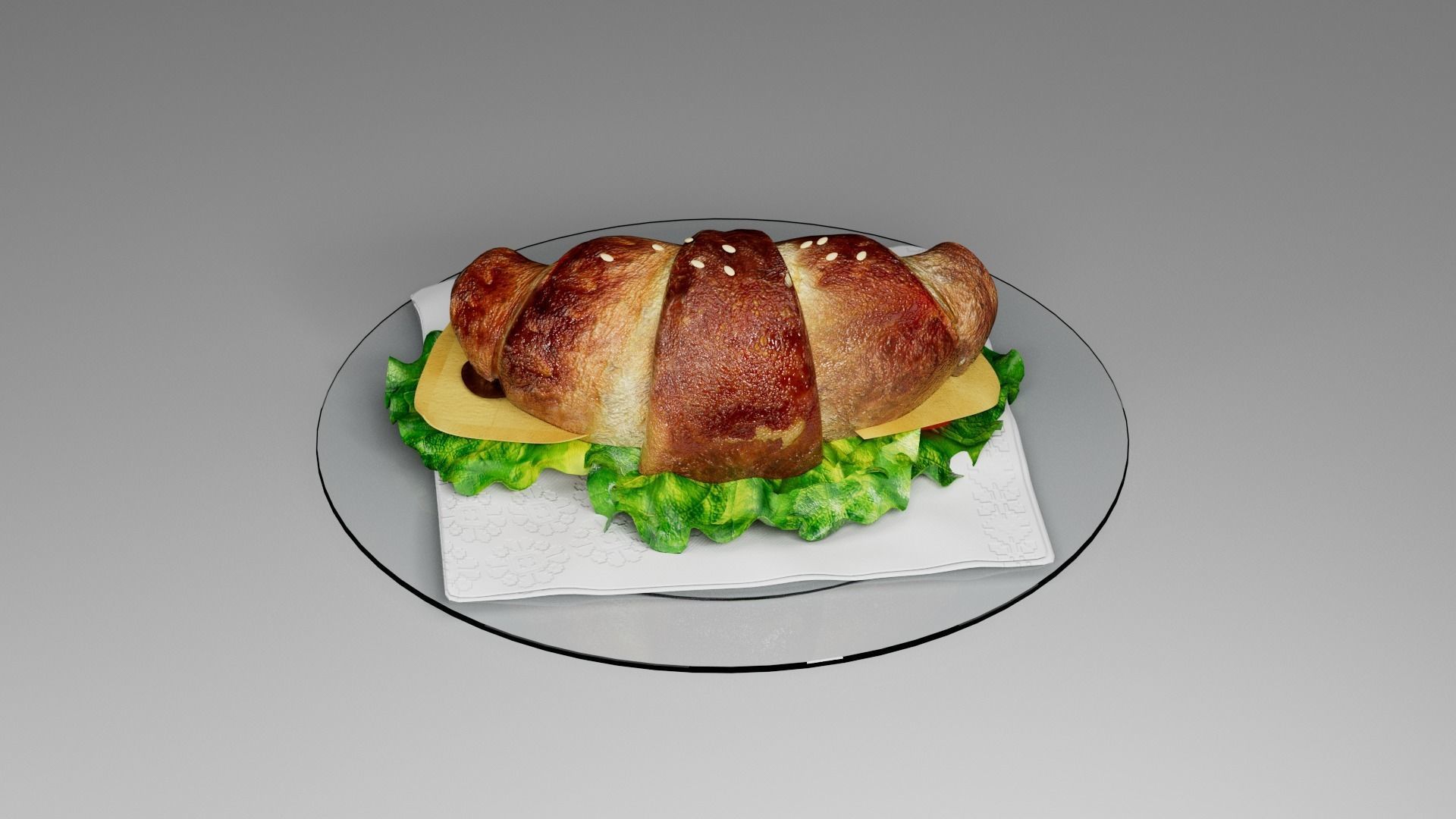 Croissant Not sweet 3D model_11
