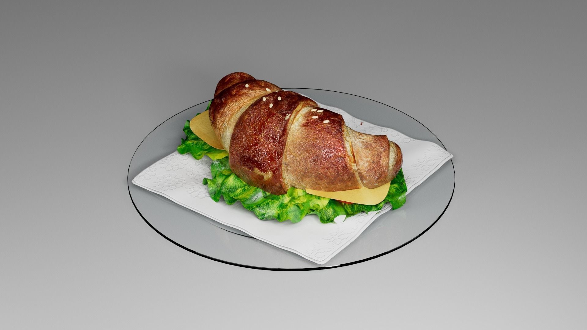 Croissant Not sweet 3D model_9