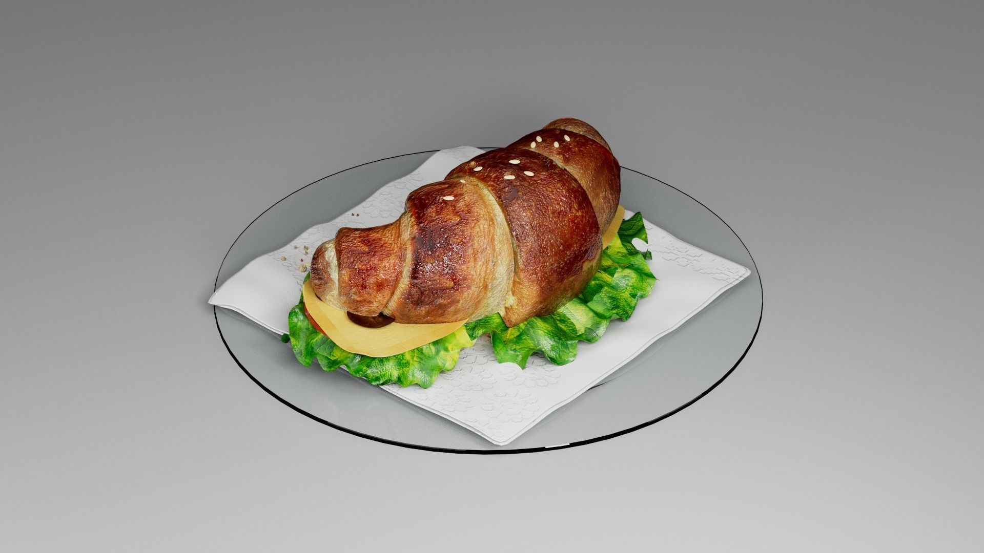 Croissant Not sweet 3D model_13