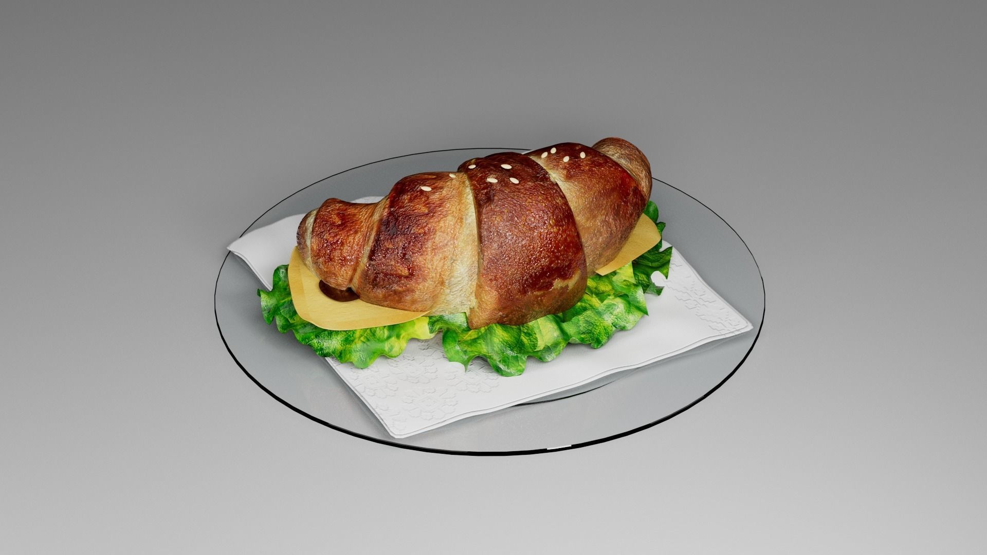 Croissant Not sweet 3D model_12