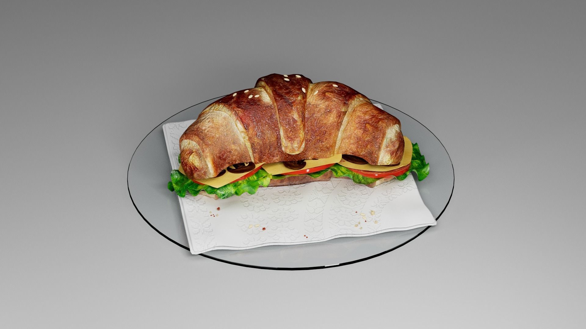 Croissant Not sweet 3D model_22