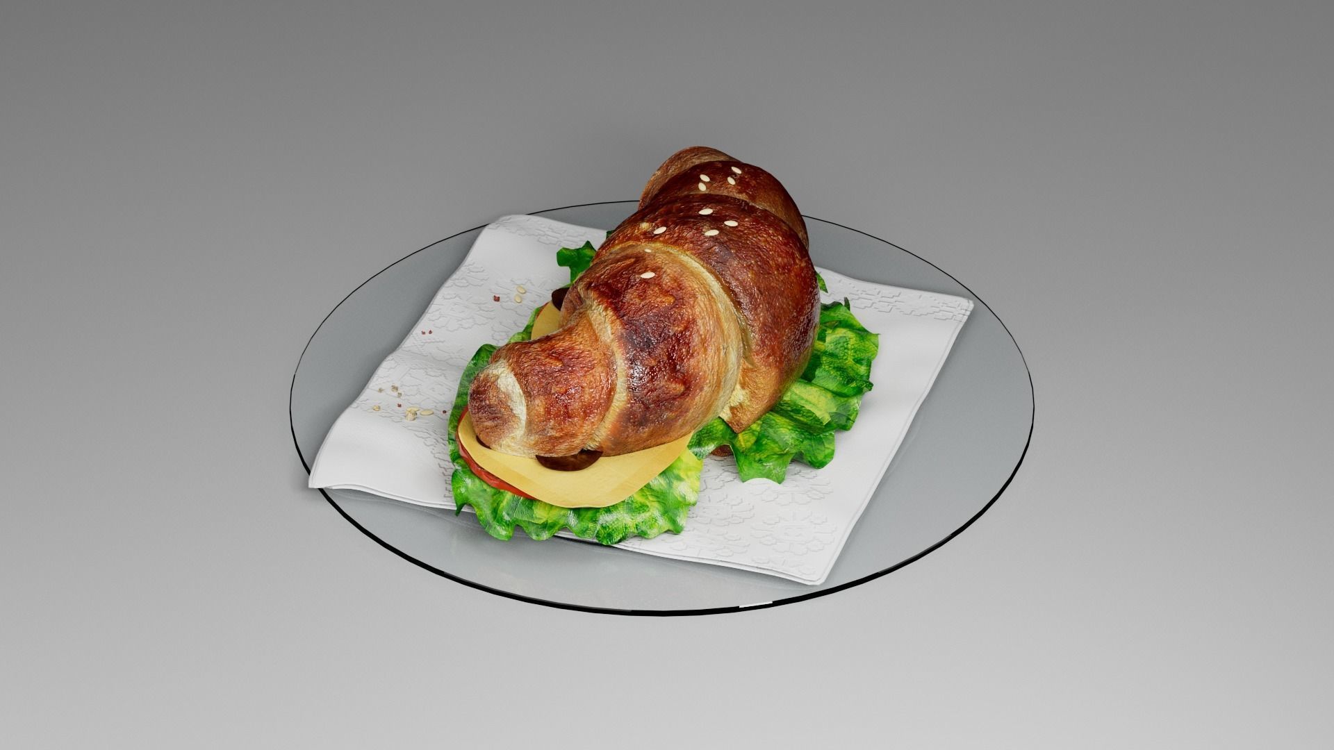 Croissant Not sweet 3D model_14