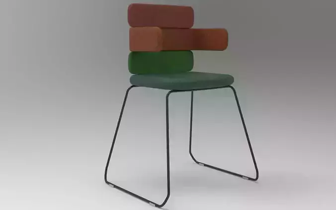 Crux Chair Low-poly 3D model