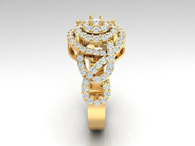 Solitaire Ring Engagement Ring  Engagement Jewelry 1WR32 3D print model