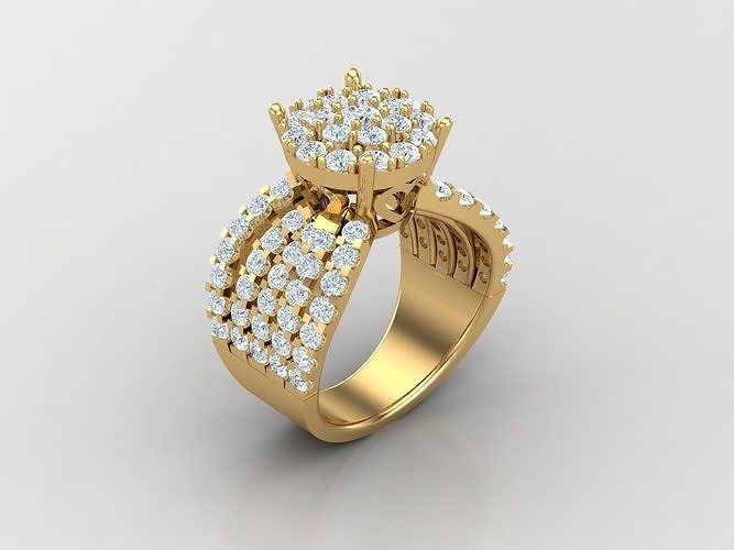 Solitaire Ring Engagement Ring  Engagement Jewelry 1WR3 3D print model