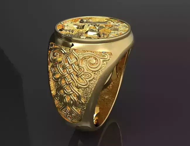 Ring rider on horse 3D print model