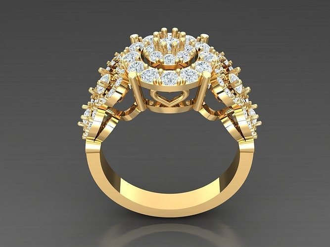 Solitaire Ring Engagement Ring  Engagement Jewelry 1WR29 3D print model