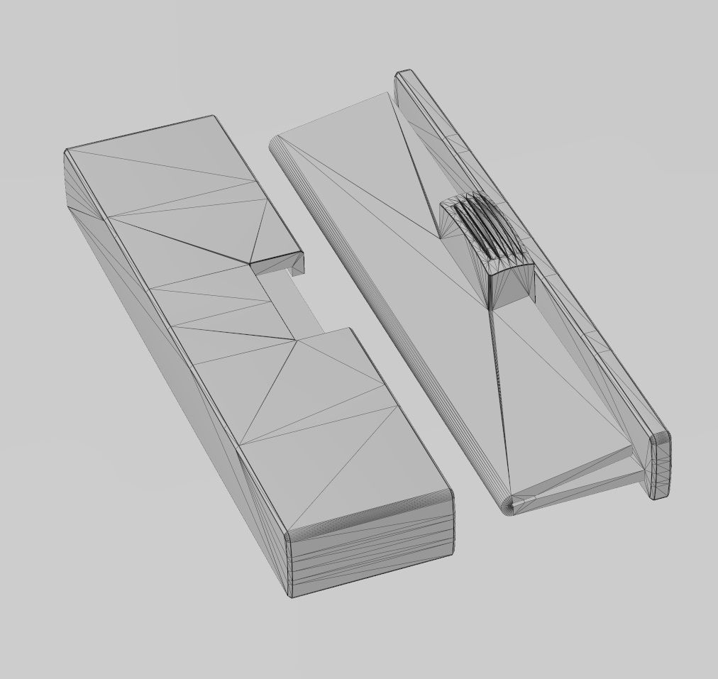 Simple 40mm wide box clasp 3D print model_13