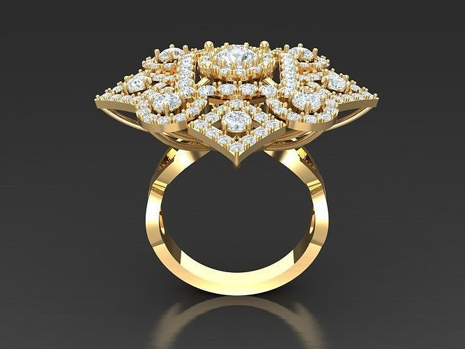 Solitaire Ring Engagement Ring  Engagement Jewelry 1WR23 3D print model