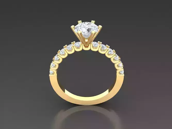 Solitaire Ring Engagement Ring  Engagement Jewelry 1WR22